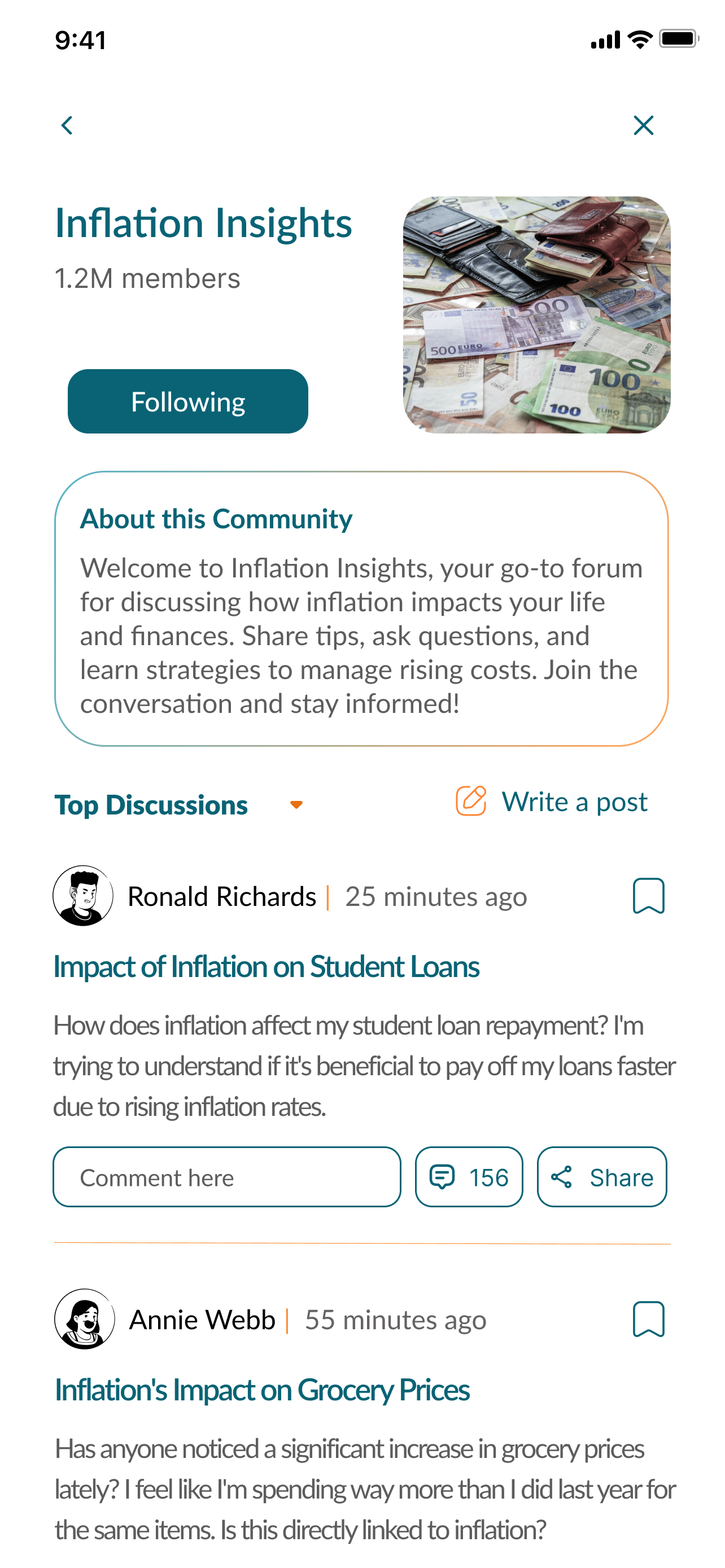 Community topic detail