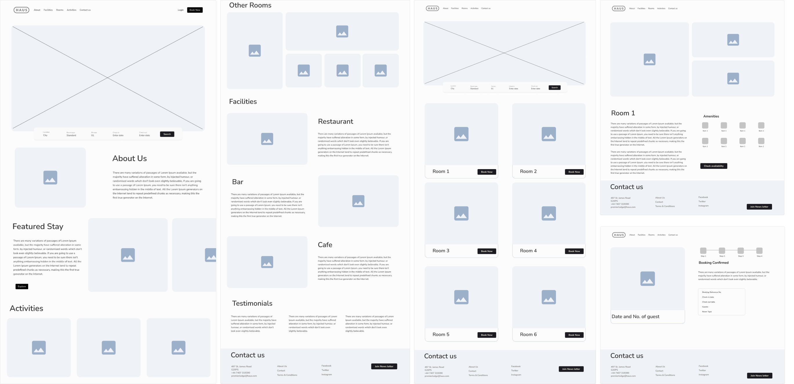 Mid fidelity wireframes